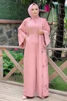 Hijab clothing POWDER FLORAL PATTERN OVERALLS SUIT T 2138