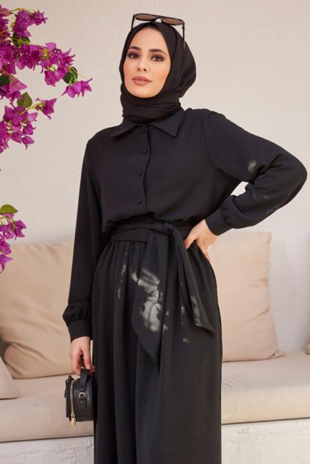 Hijab clothing  BUTTONED BELTED OVERALLS 2904  - TRENDTESETTÜR