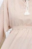 Vêtements hijab BEIGE ROBE À RAYURES 4050