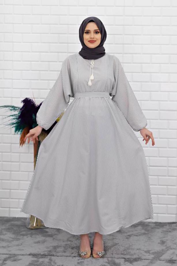 Vêtements hijab  STRIPED DRESS 4050  - TRENDTESETTÜR