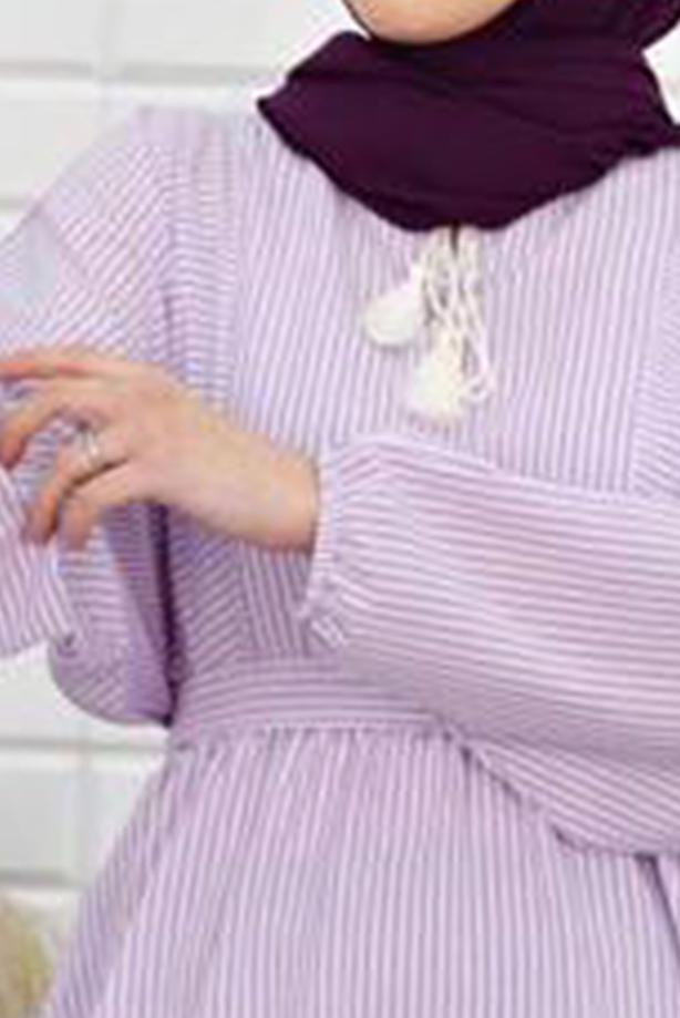 Vêtements hijab  STRIPED DRESS 4050  - TRENDTESETTÜR