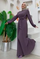 Vêtements hijab POURPRE SALOPETTE PLISSÉE À CEINTURE T 4073