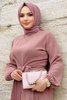 Vêtements hijab POUDRE SALOPETTE PLISSÉE À CEINTURE T 4073
