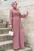 Vêtements hijab POUDRE SALOPETTE PLISSÉE À CEINTURE T 4073