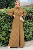 Vêtements hijab TABA SALOPETTE PLISSÉE À CEINTURE T 4073