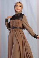 Hijab clothing MINK BELTED OVERALLS SUIT 4153 