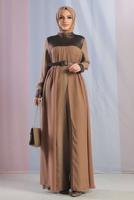 Hijab clothing MINK BELTED OVERALLS SUIT 4153 