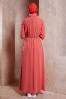 Tesettür giyim MERCAN ALVİNA CEPLİ TESETTÜR ELBİSE T 42590