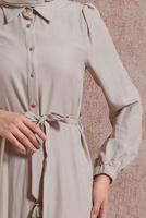 Tesettür giyim MAVİ ALVİNA ÇOK RENKLİ ELBİSE T 42625