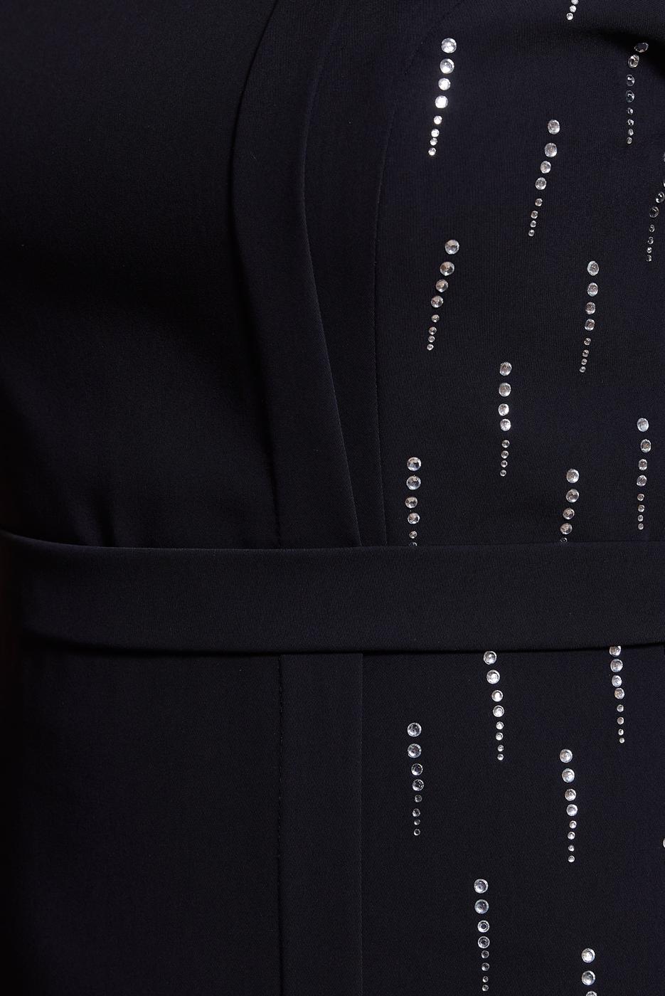 Tesettür giyim SİYAH ALVİNA TAŞ BASKILI TESETTÜR ELBİSE T 42886