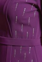 Tesettür giyim MOR ALVİNA TAŞ BASKILI TESETTÜR ELBİSE T 42886