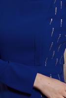 Tesettür giyim LACİVERT ALVİNA TAŞ BASKILI TESETTÜR ELBİSE T 42886