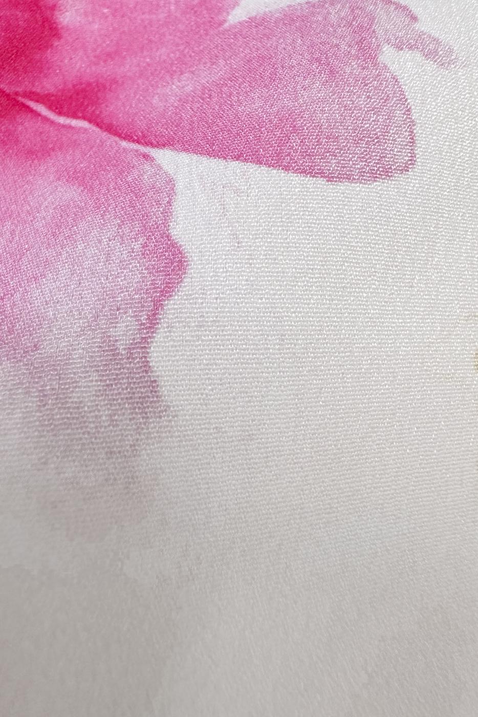 Tesettür giyim BEJ ALVİNA DESENLİ KREP ELBİSE T 42889