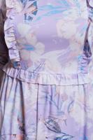 Tesettür giyim MOR ALVİNA DESENLİ TESETTÜR ELBİSE T 42905