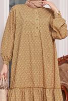 Vêtements hijab ORANGE ROBE À MOTIF CEINTURÉE 6301