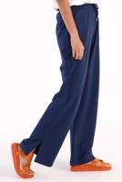 Vêtements hijab BLEU MARINE PANTALON DE SURVÊTEMENT EN COTON AVEC FENTES 31037