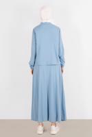 Tesettür giyim MAVİ ALVİNA ETEKLİ EŞOFMAN TAKIMI 42847