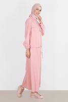 Tesettür giyim PUDRA ALVİNA ETEKLİ EŞOFMAN TAKIMI 42847