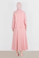 Tesettür giyim PUDRA ALVİNA ETEKLİ EŞOFMAN TAKIMI 42847