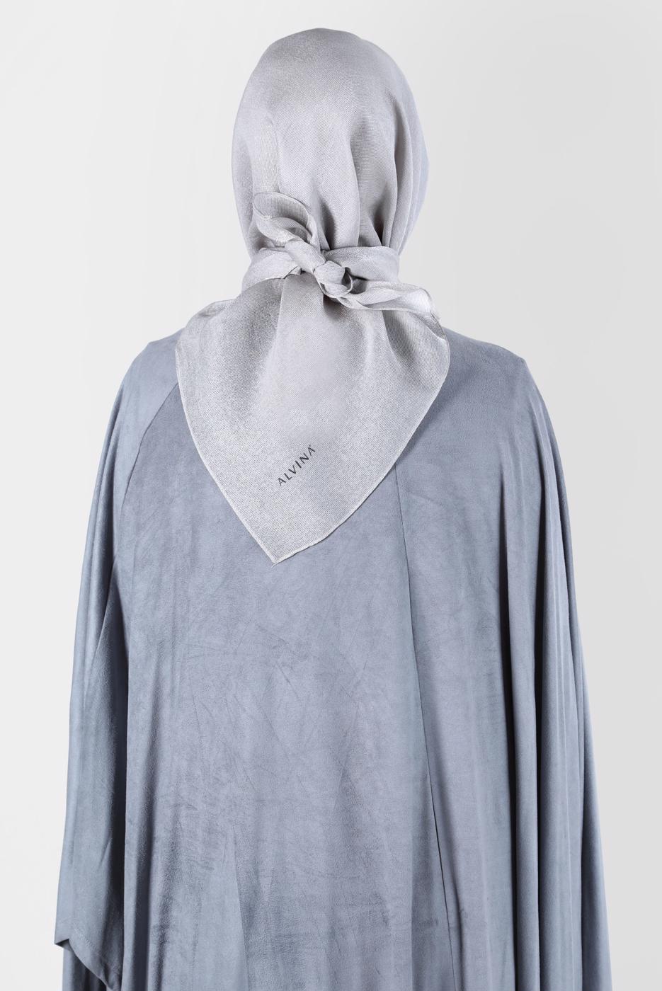 Tesettür giyim GRİ ALVİNA ÜÇİPLİK EFEKTLİ EŞARP T 8127