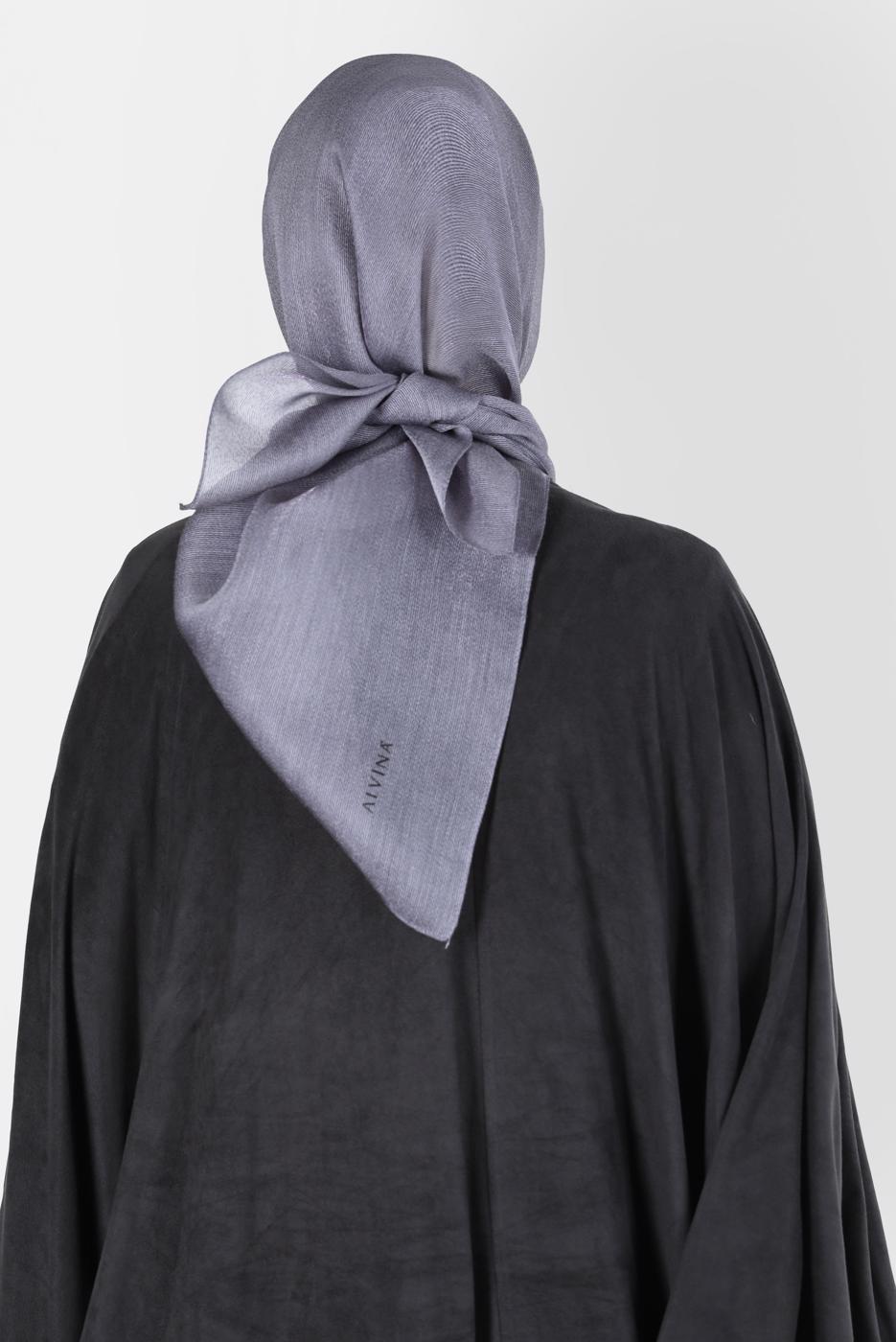 Tesettür giyim MAVİ ALVİNA ÜÇİPLİK EFEKTLİ EŞARP T 8127