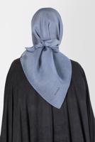 Tesettür giyim MAVİ ALVİNA ÜÇİPLİK EFEKTLİ EŞARP T 8127