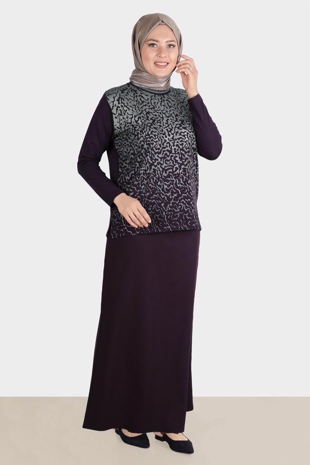Vêtements hijab PRUNE ALVINA FERMOIR JUPE DÉTAILLÉE T 60264 - TRENDTESETTÜR