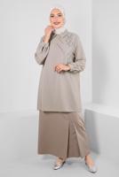 Vêtements hijab BRUN JUPE BRODÉE ALVINA GEM T 60293