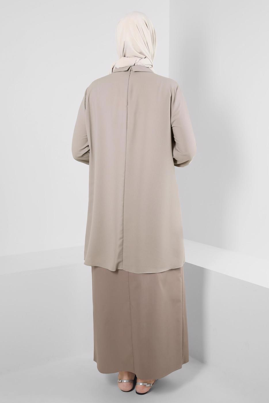 Vêtements hijab BRUN JUPE BRODÉE ALVINA GEM T 60293