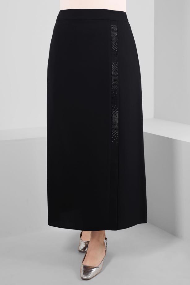 Vêtements hijab NOIR JUPE BRODÉE ALVINA GEM T 60294 - TRENDTESETTÜR