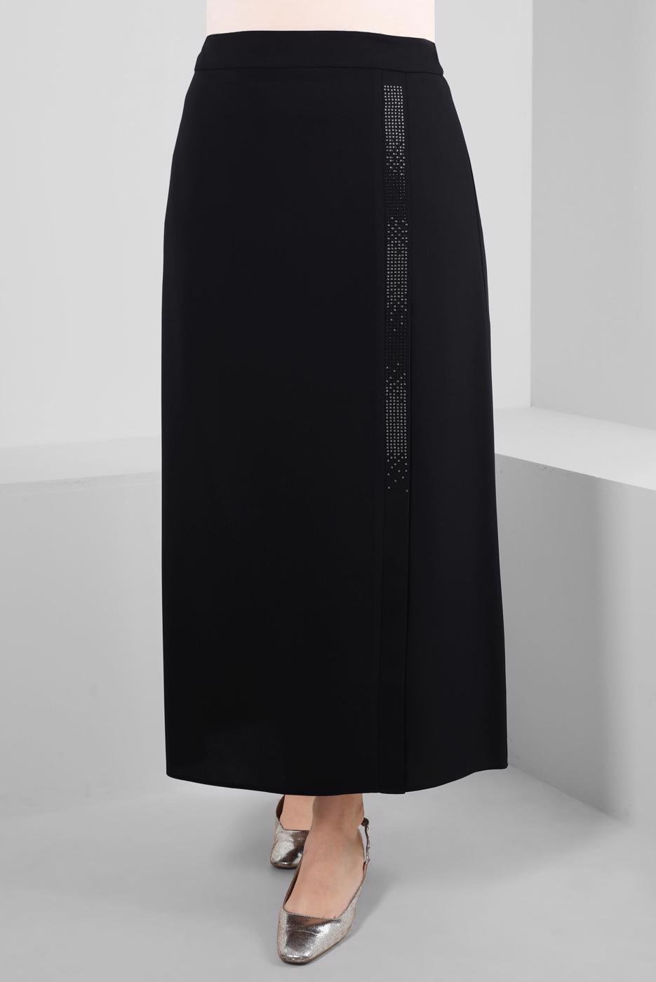 Vêtements hijab NOIR JUPE BRODÉE ALVINA GEM T 60294