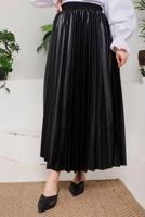 Tesettür giyim SİYAH PİLİSELİ ETEK 8051 