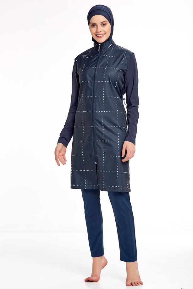 Vêtements hijab BLEU MARINE MAILLOT DE BAIN HIJAB T 0934 - TRENDTESETTÜR