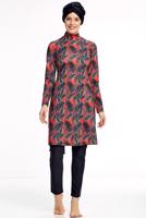 Hijab clothing BLACK PATTERNED HIJAB SWIMSUIT 1150 