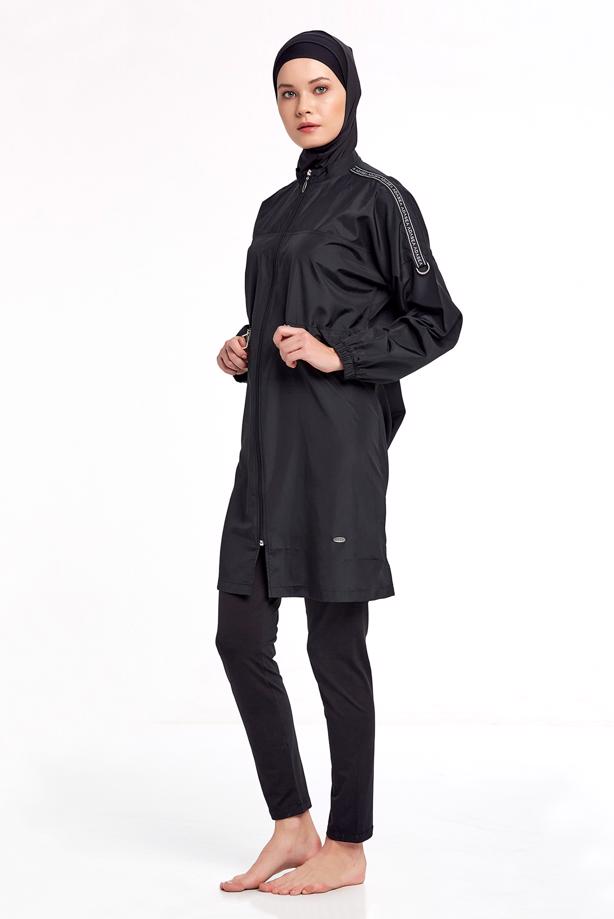 Tesettür giyim  BÜZGÜLÜ FERMUARLI TESETTÜR MAYO 1266  - TRENDTESETTÜR