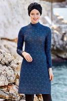 Vêtements hijab NOIR MAILLOT DE BAIN À MOTIF HIJAB 2090