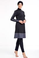 Vêtements hijab NOIR MAILLOT DE BAIN HIJAB BICOLORE 2190