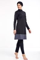 Vêtements hijab NOIR MAILLOT DE BAIN HIJAB BICOLORE 2190