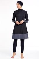 Vêtements hijab NOIR MAILLOT DE BAIN HIJAB BICOLORE 2190