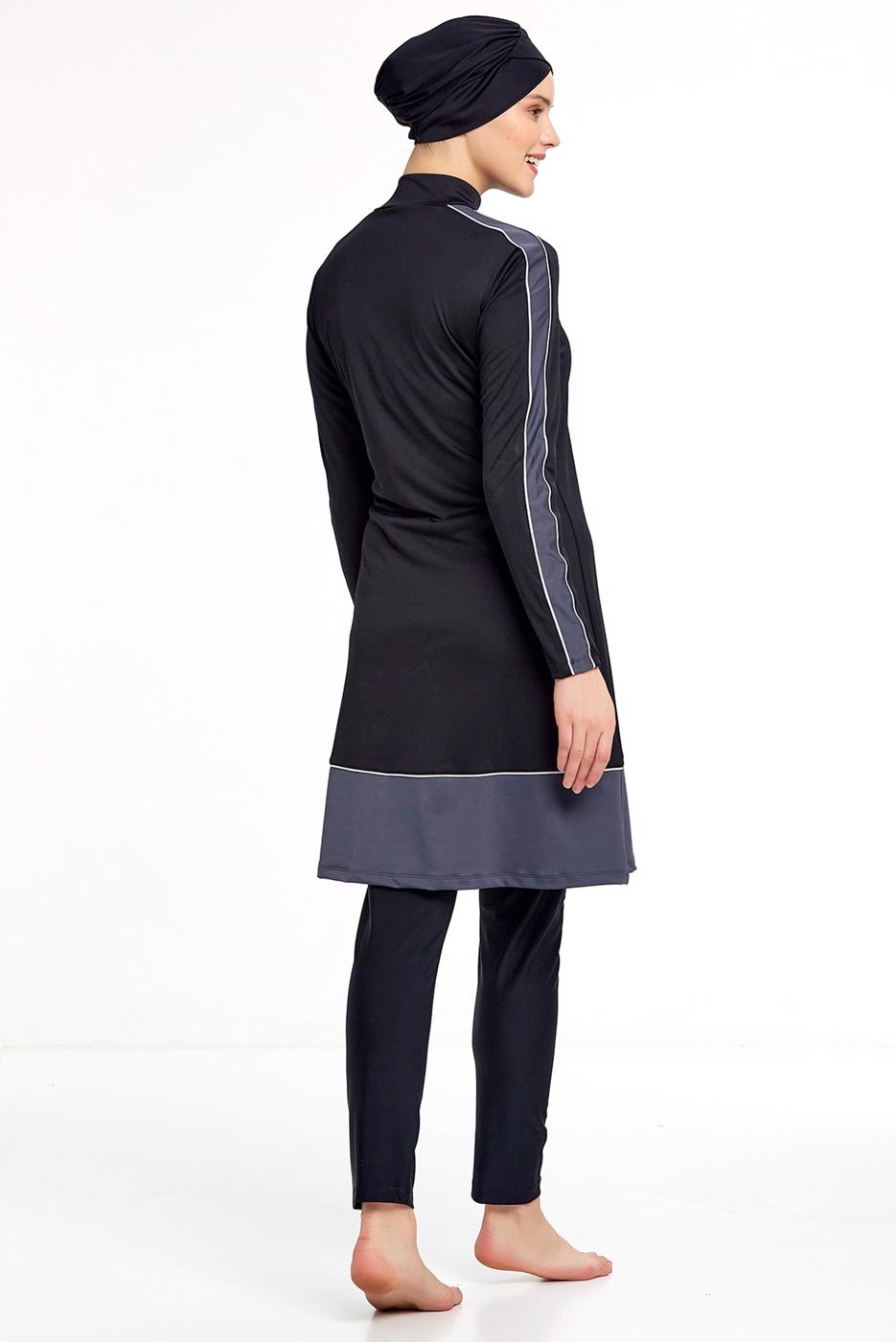 Vêtements hijab NOIR MAILLOT DE BAIN HIJAB BICOLORE 2190