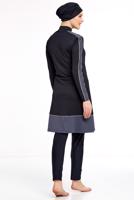 Vêtements hijab NOIR MAILLOT DE BAIN HIJAB BICOLORE 2190