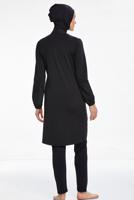 Vêtements hijab NOIR MAILLOT DE BAIN HIJAB DÉTAIL MOTIF ZÈBRE 2250