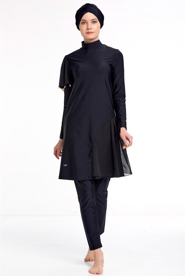 Hijab clothing  TULLE DETAIL HIJAB SWIMSUIT 2434   - TRENDTESETTÜR