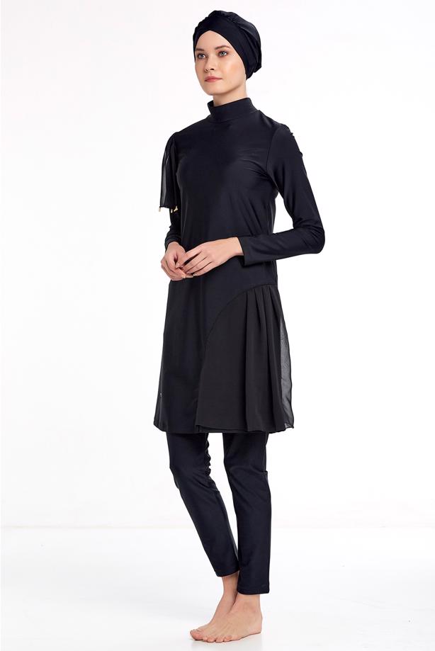 Hijab clothing  TULLE DETAIL HIJAB SWIMSUIT 2434   - TRENDTESETTÜR