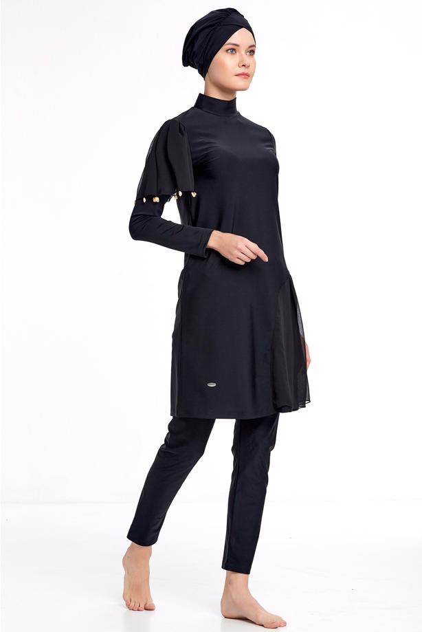 Hijab clothing  TULLE DETAIL HIJAB SWIMSUIT 2434   - TRENDTESETTÜR