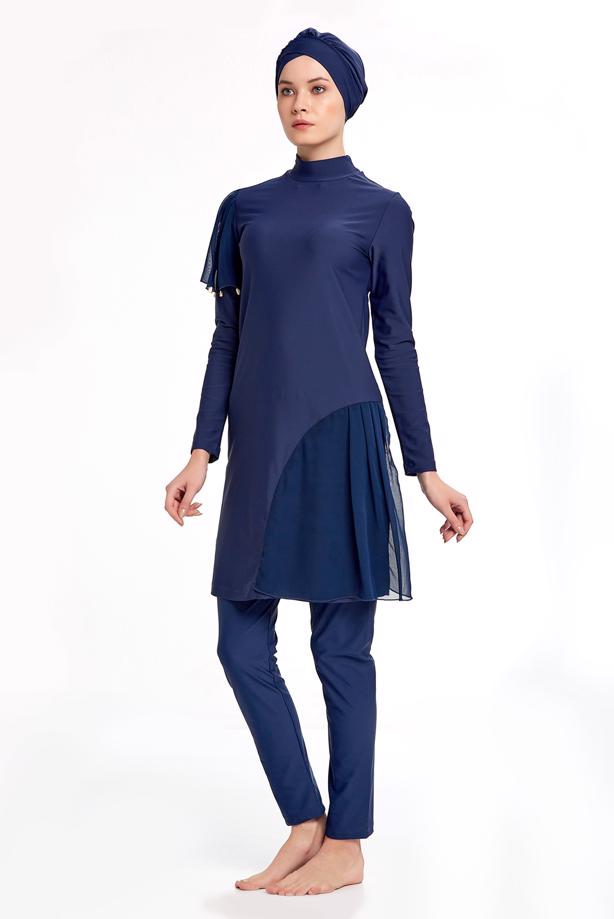 Hijab clothing  TULLE DETAIL HIJAB SWIMSUIT 2434   - TRENDTESETTÜR