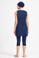 Vêtements hijab BLEU MARINE IMPRIMER DETAIL HIJAB MAILLOT DE BAIN 3590