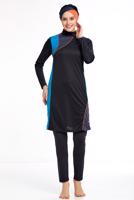 Vêtements hijab NOIR MAILLOT DE BAIN HIJAB MULTICOLORE 4190