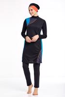 Vêtements hijab NOIR MAILLOT DE BAIN HIJAB MULTICOLORE 4190