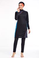 Vêtements hijab NOIR MAILLOT DE BAIN HIJAB MULTICOLORE 4190